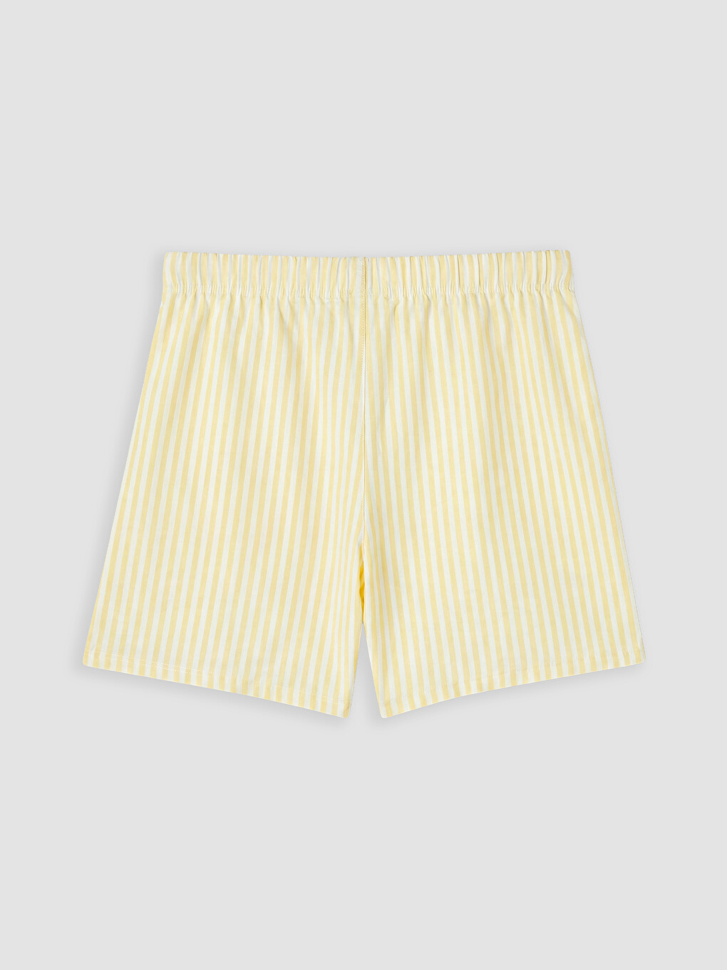 Sarı Çizgili Kadın Şort Pijama Altı-1