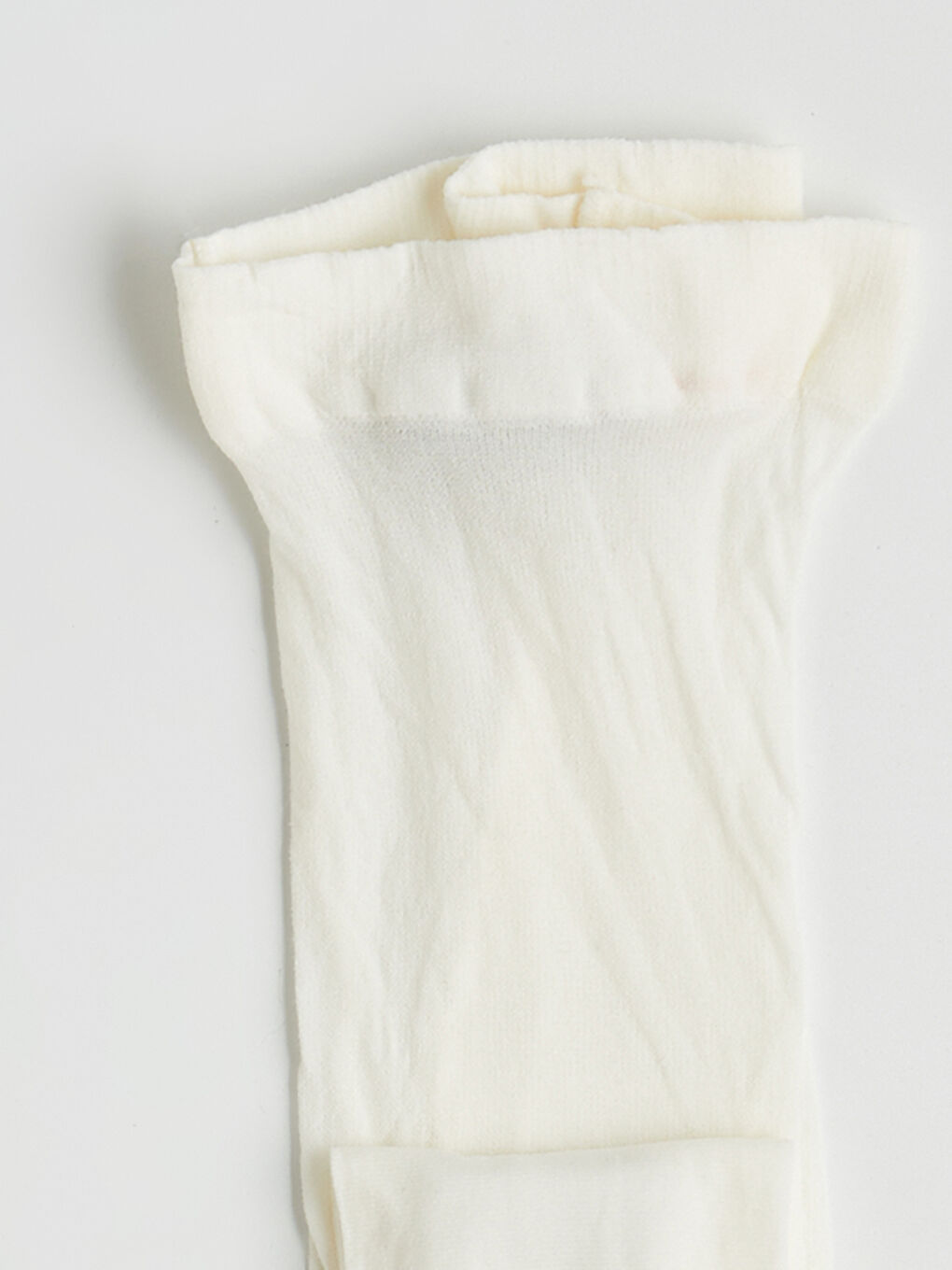 Ekru Beli Lastikli Kız Çocuk Şort Etek ve Külotlu Çorap-6