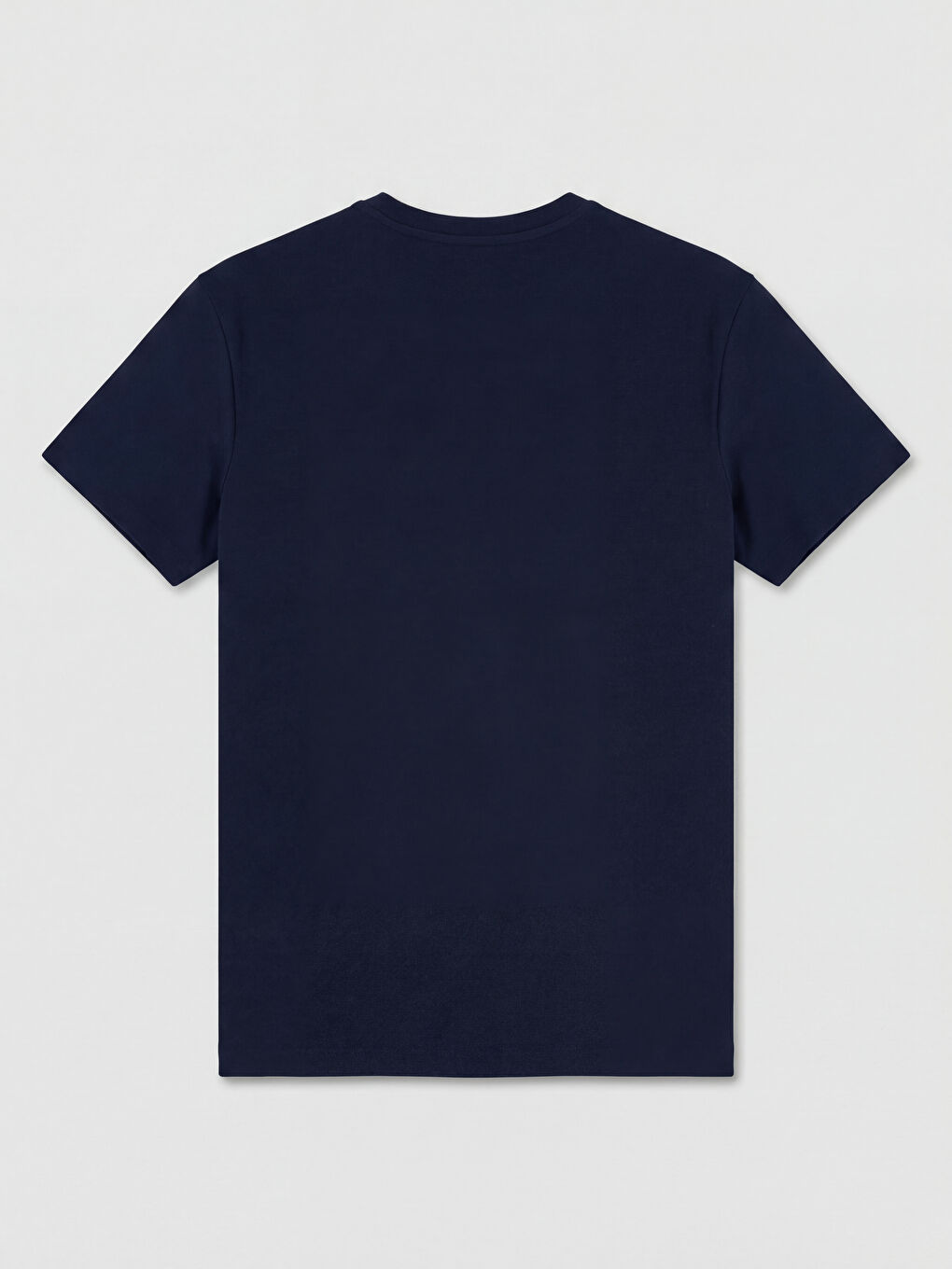 Lacivert Bisiklet Yaka Erkek Tişört-1