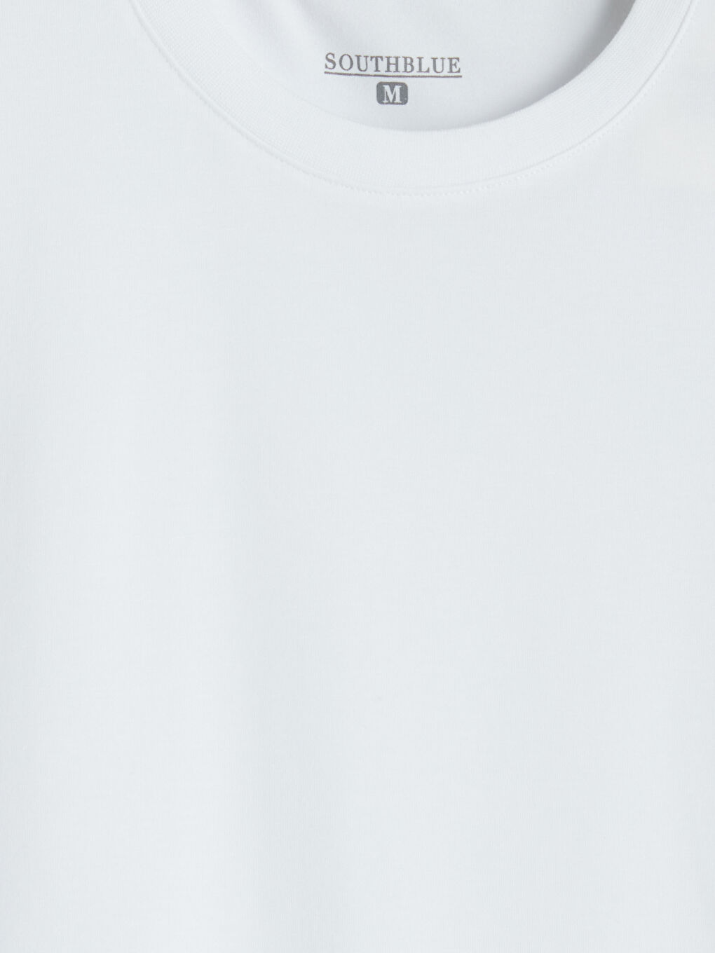 Beyaz Bisiklet Yaka Erkek Tişört-2