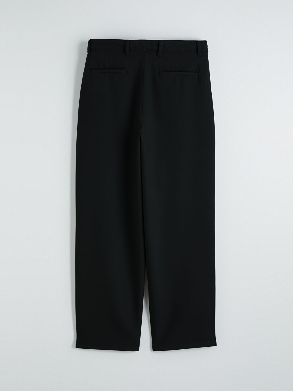 Siyah Rahat Kalıp Erkek Pileli Pantolon	-2