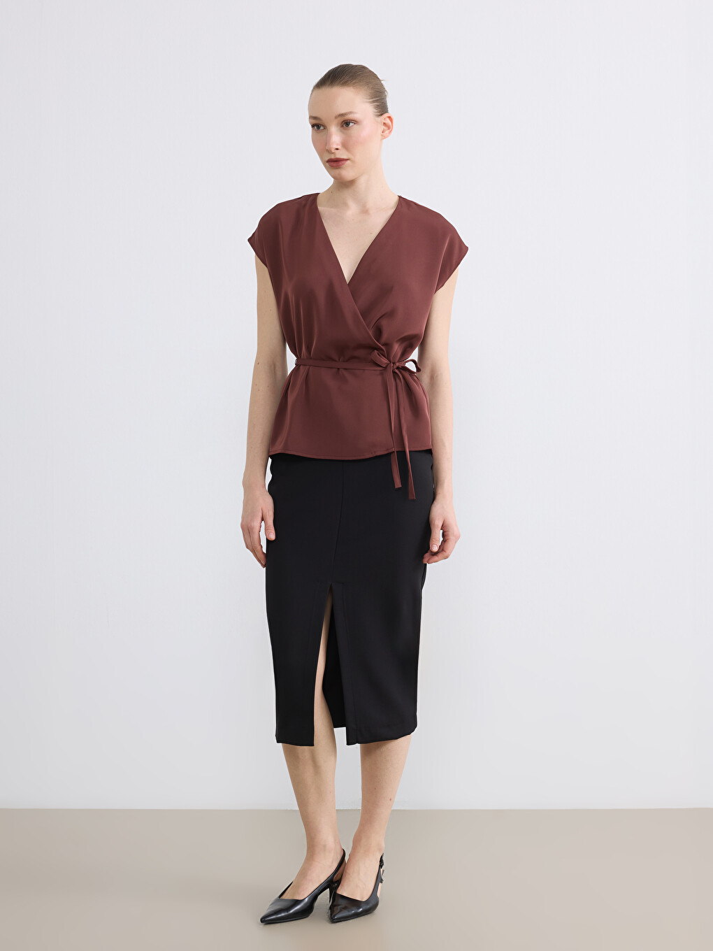 Woman Brown Blouse-1