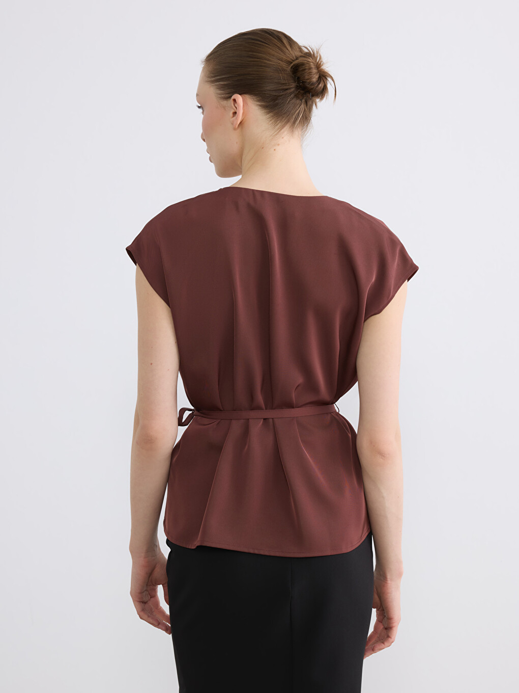 Woman Brown Blouse-3