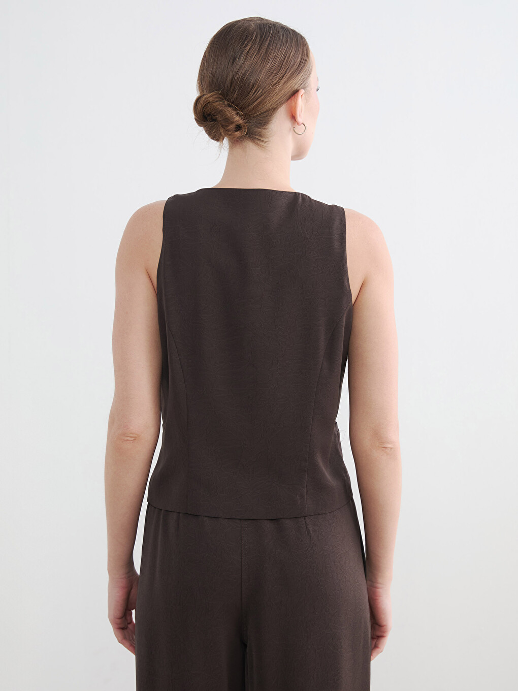 Woman BROWN Suit Waistcoat-3