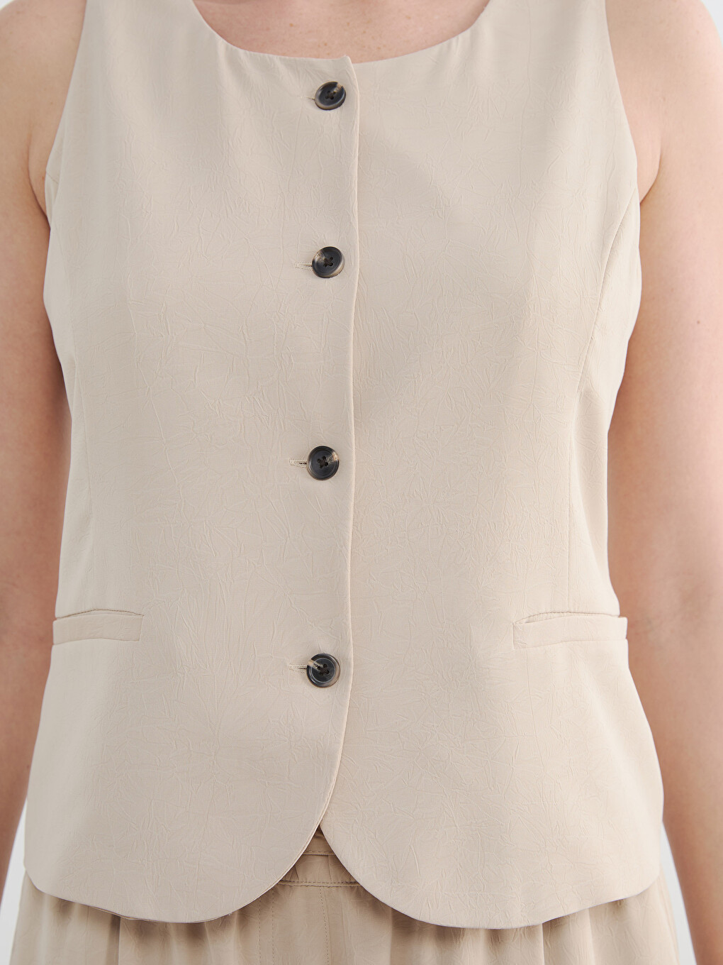 Woman BEIGE Suit Waistcoat-2