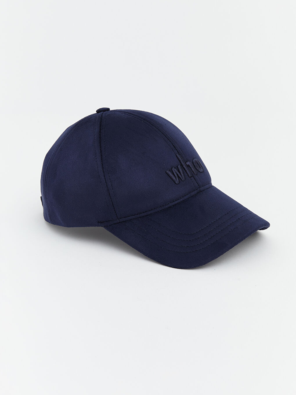 Lacivert Who Yazı Nakışlı Erkek Kep Şapka -1