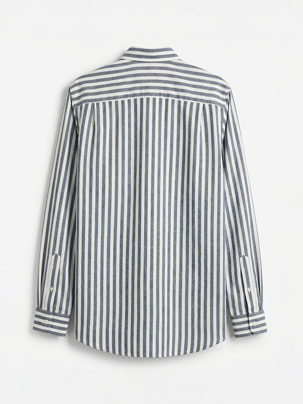 Lacivert Regular Fit Çizgili Erkek Gömlek-1