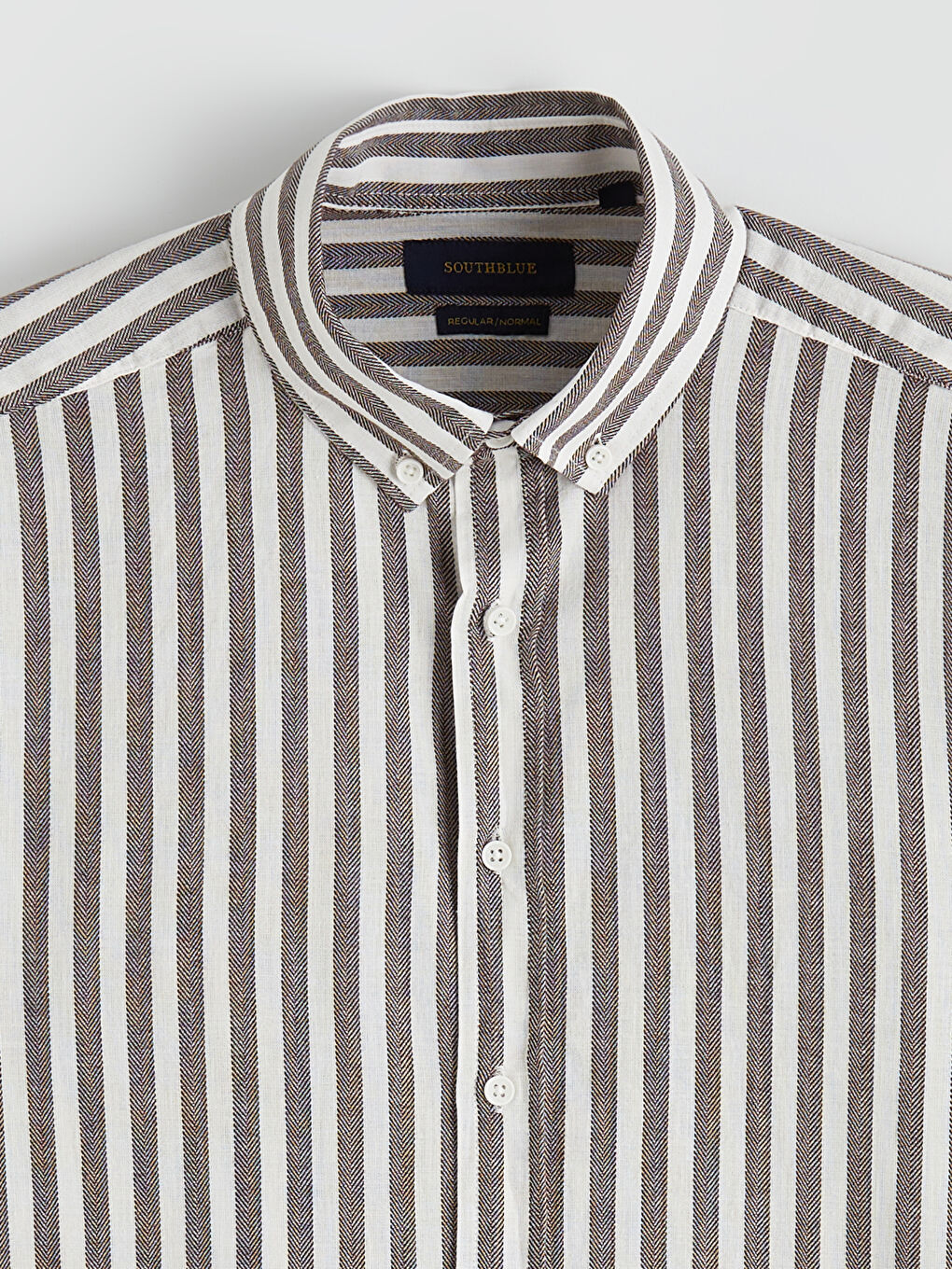 Mürdüm Regular Fit Çizgili Erkek Gömlek-5