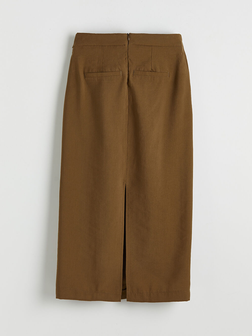 Haki Beli Kemerli Toka Detaylı Etek-1