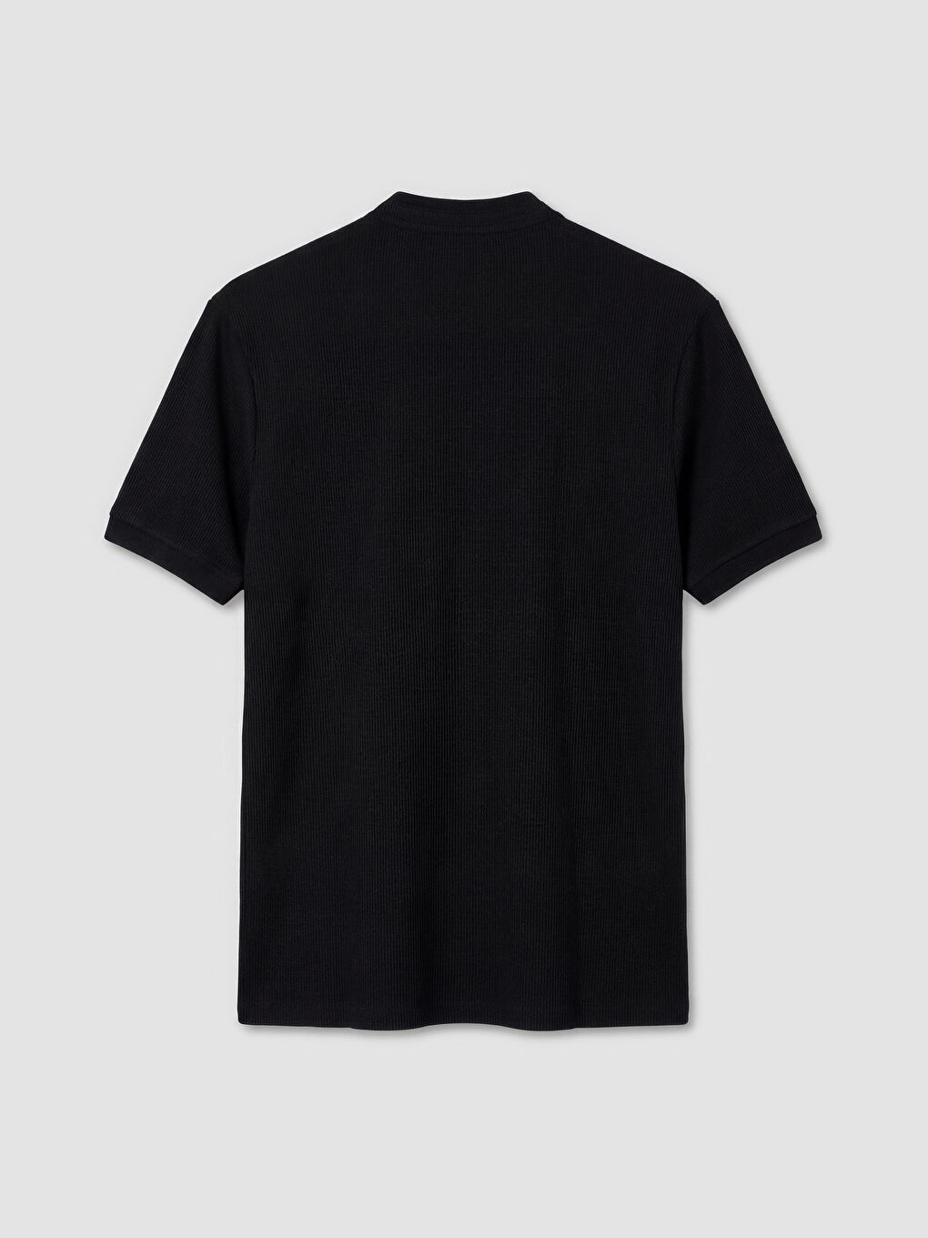 Siyah Hakim Yaka Erkek Tişört-1