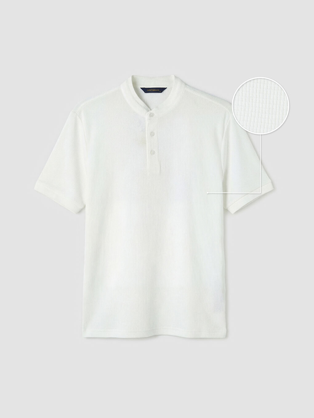 Ekru Hakim Yaka Penye Erkek Tişört