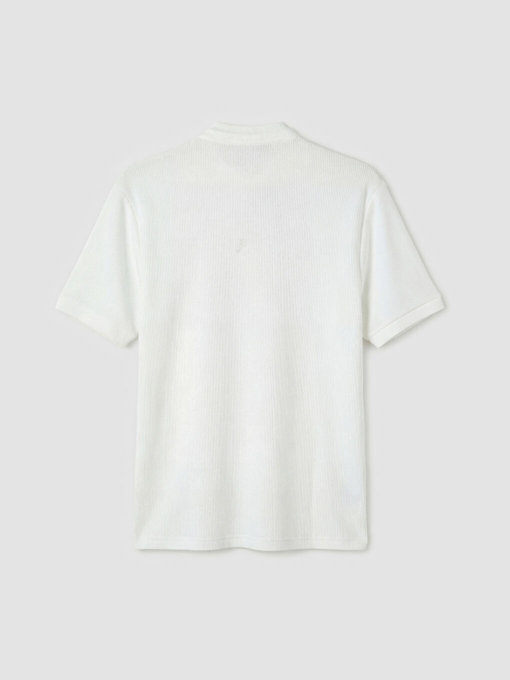 Ekru Hakim Yaka Penye Erkek Tişört-1