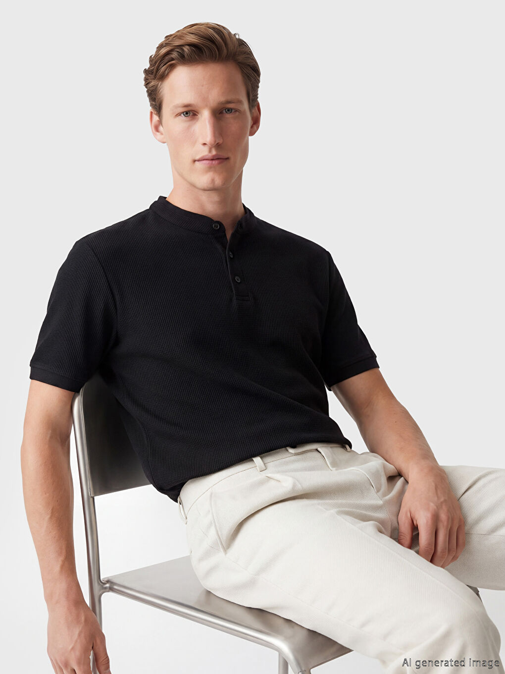 Grandad Collar Men's T-Shirt