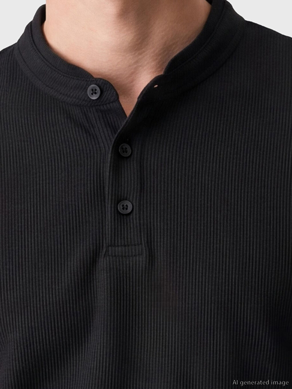 Grandad Collar Men's T-Shirt-2