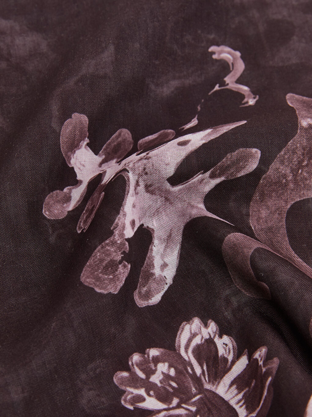 Kahverengi Desenli Kadın Şal-2