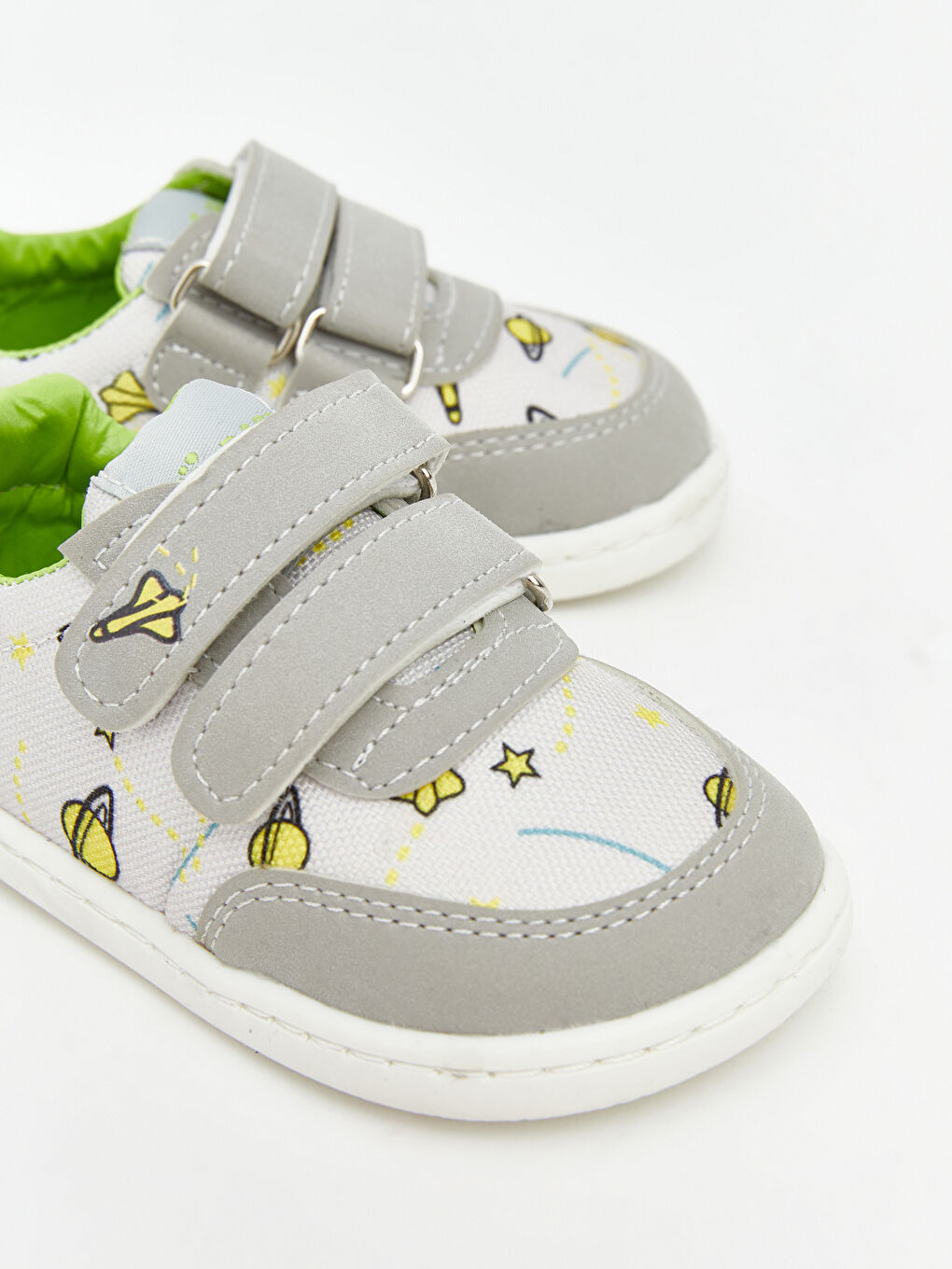 Gri Baskılı Kız Bebek Spor Ayakkabı-2