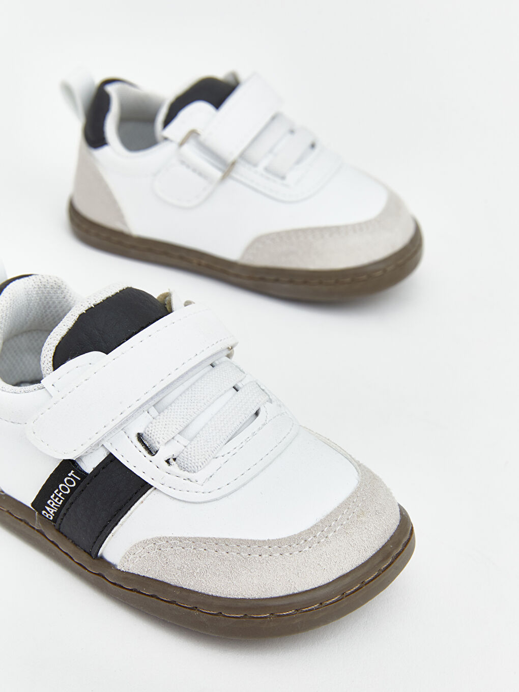 Beyaz Bağcık ve Cırt Cırtlı Erkek Bebek Spor Ayakkabı-2