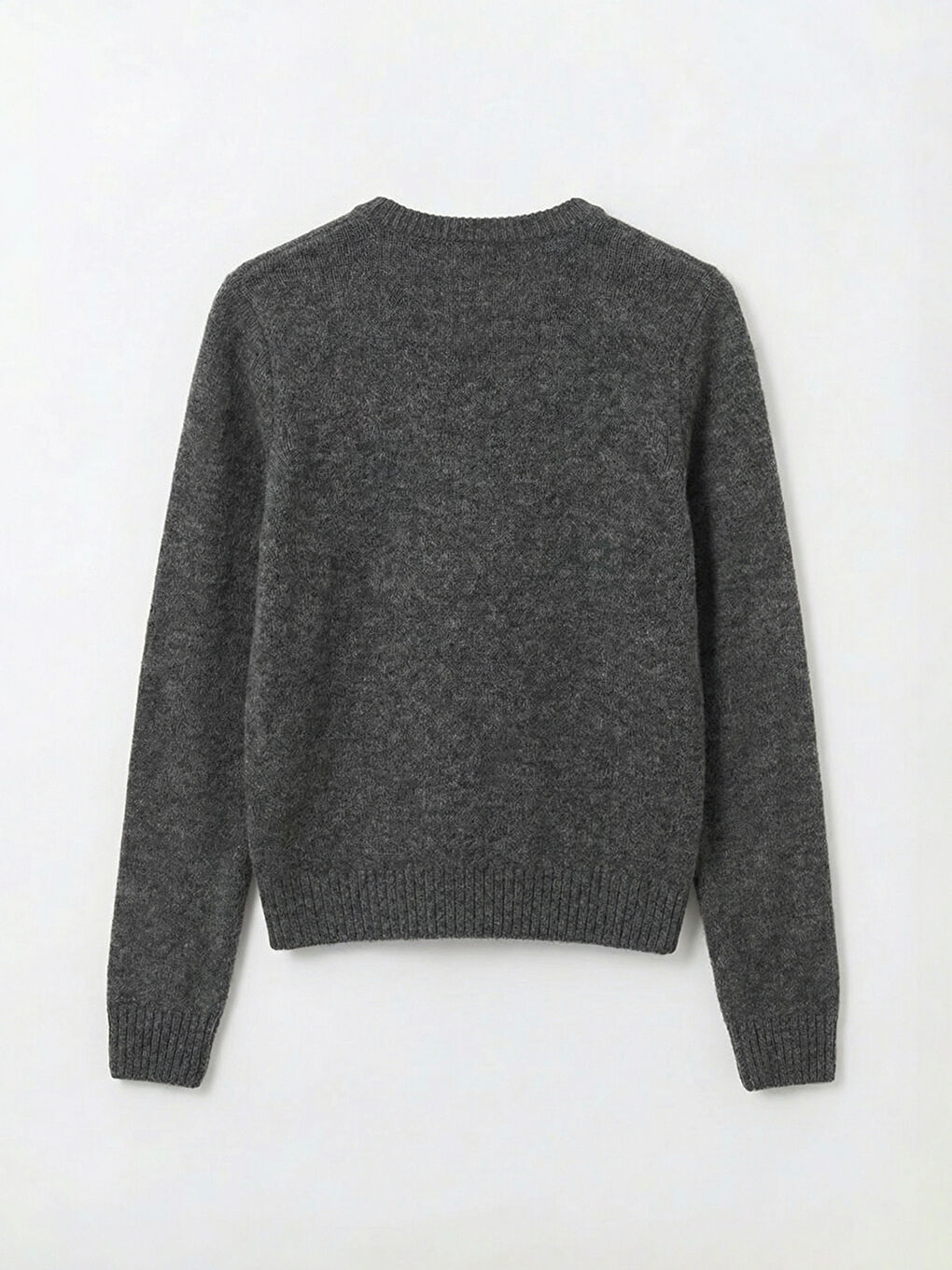 Gri Bisiklet Yaka Kadın Triko Hırka-1