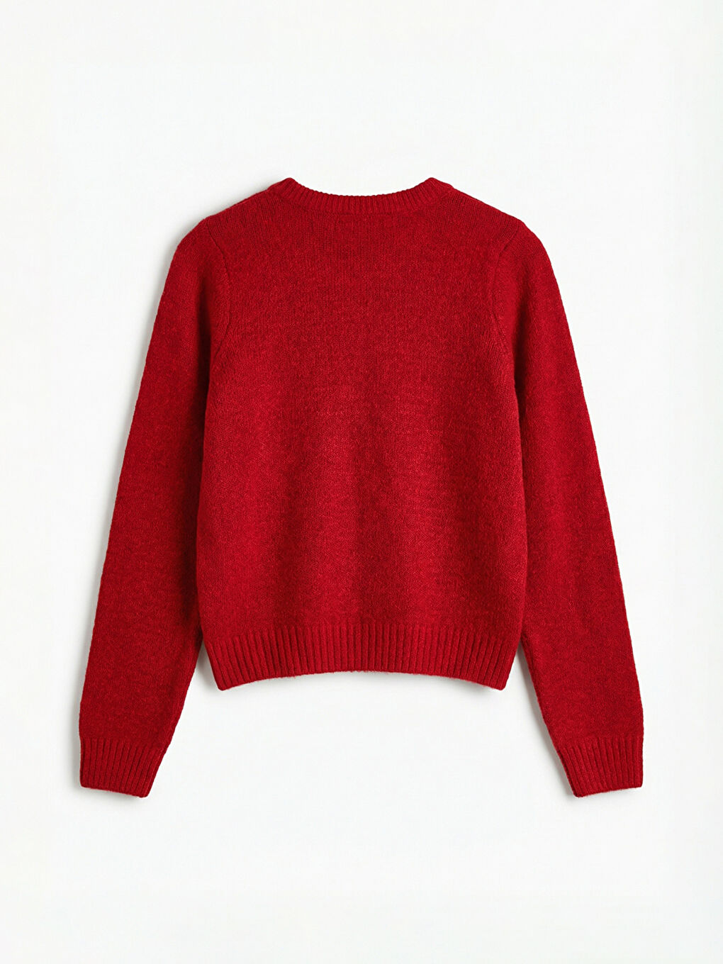 Kırmızı Bisiklet Yaka Kadın Triko Hırka-5