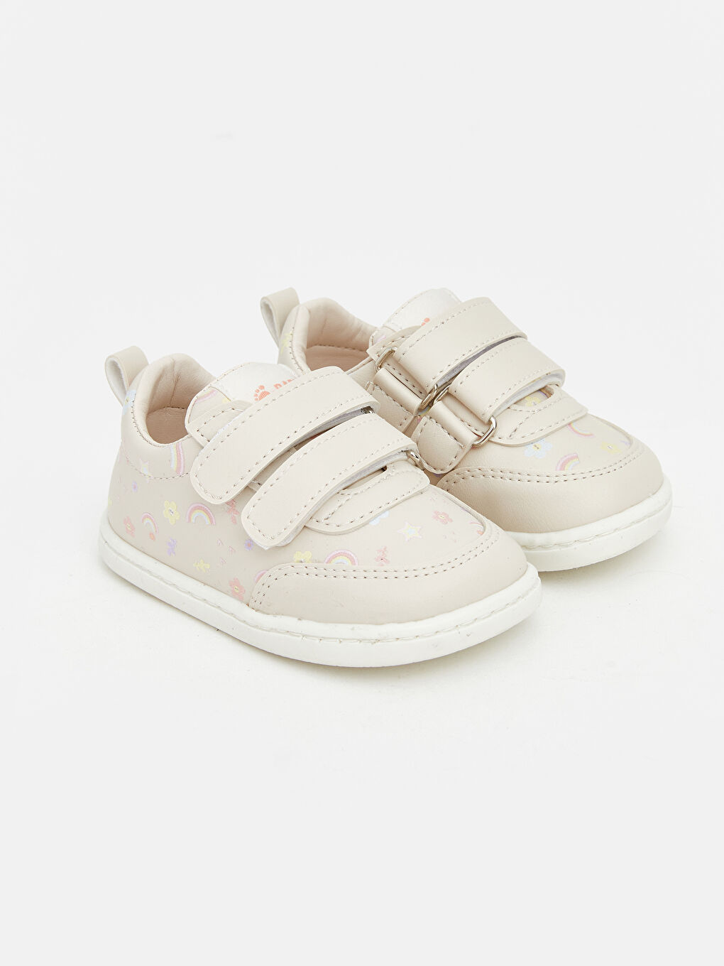 Bej Cırt Cırtlı Kız Bebek İlk Adım Spor Ayakkabı