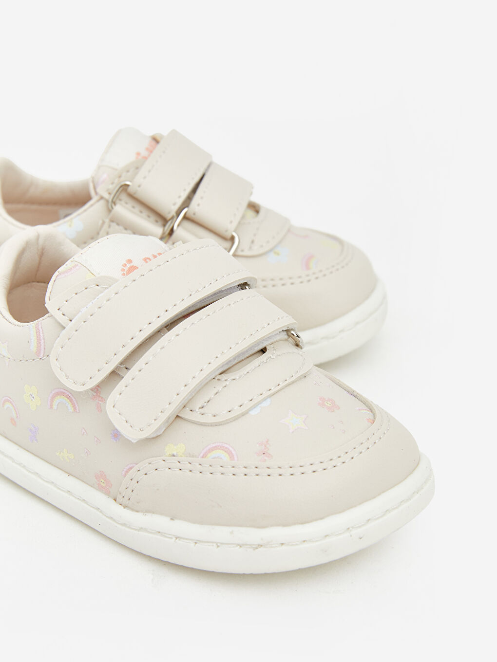 Bej Cırt Cırtlı Kız Bebek İlk Adım Spor Ayakkabı-2