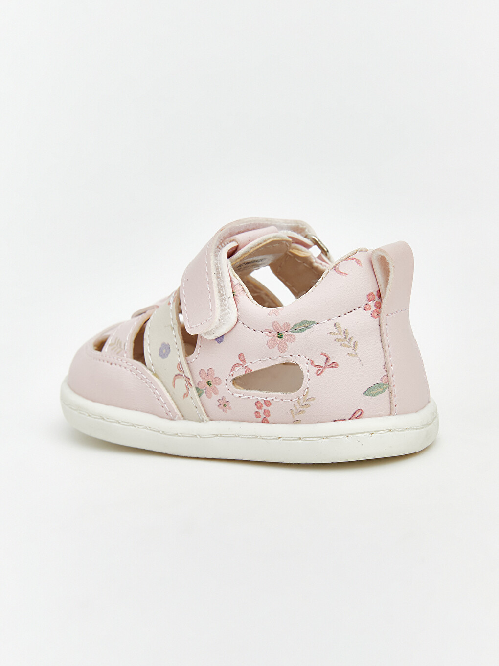 Pembe Cırt Cırtlı Erkek Bebek Yürüme Öncesi Sandalet-4