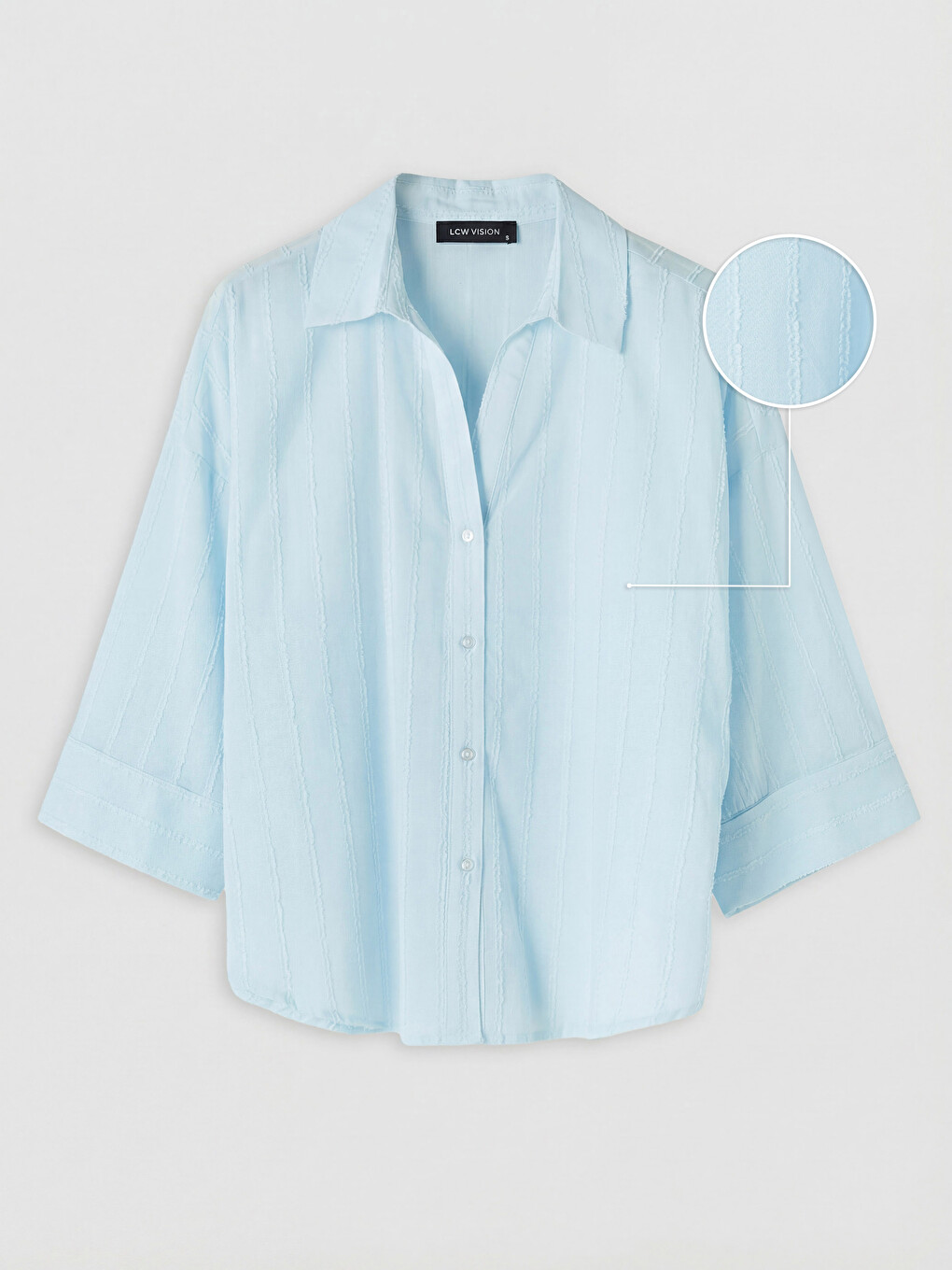Nakış Detaylı Oversize Kadın Gömlek-4
