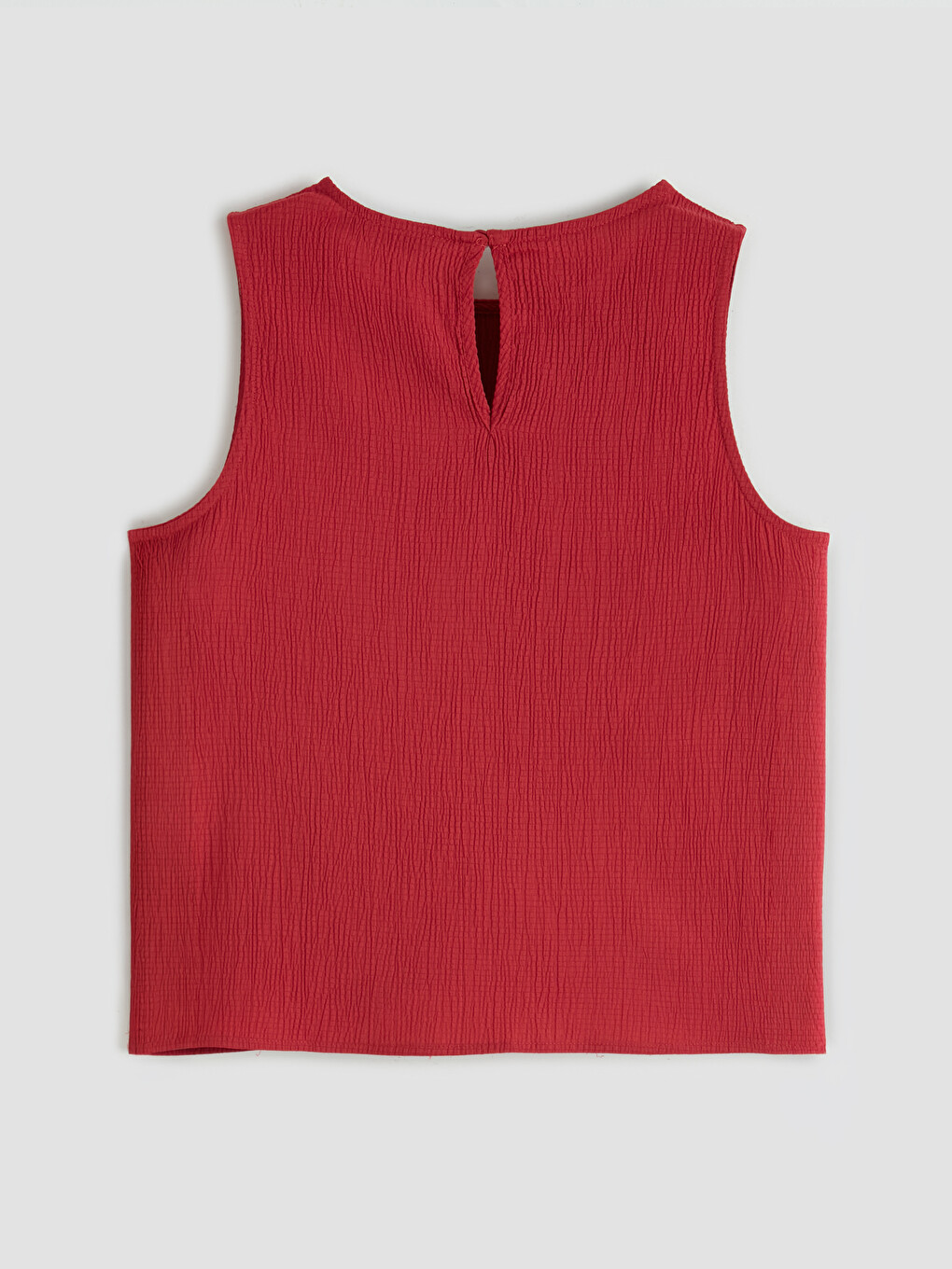 Crew Neck Textured Dobby Blouse-4