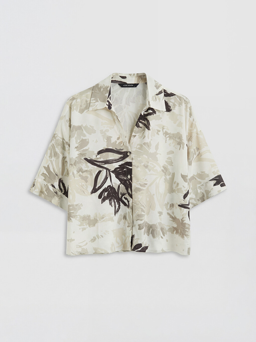Patterned Oversize Women's Shirt-4