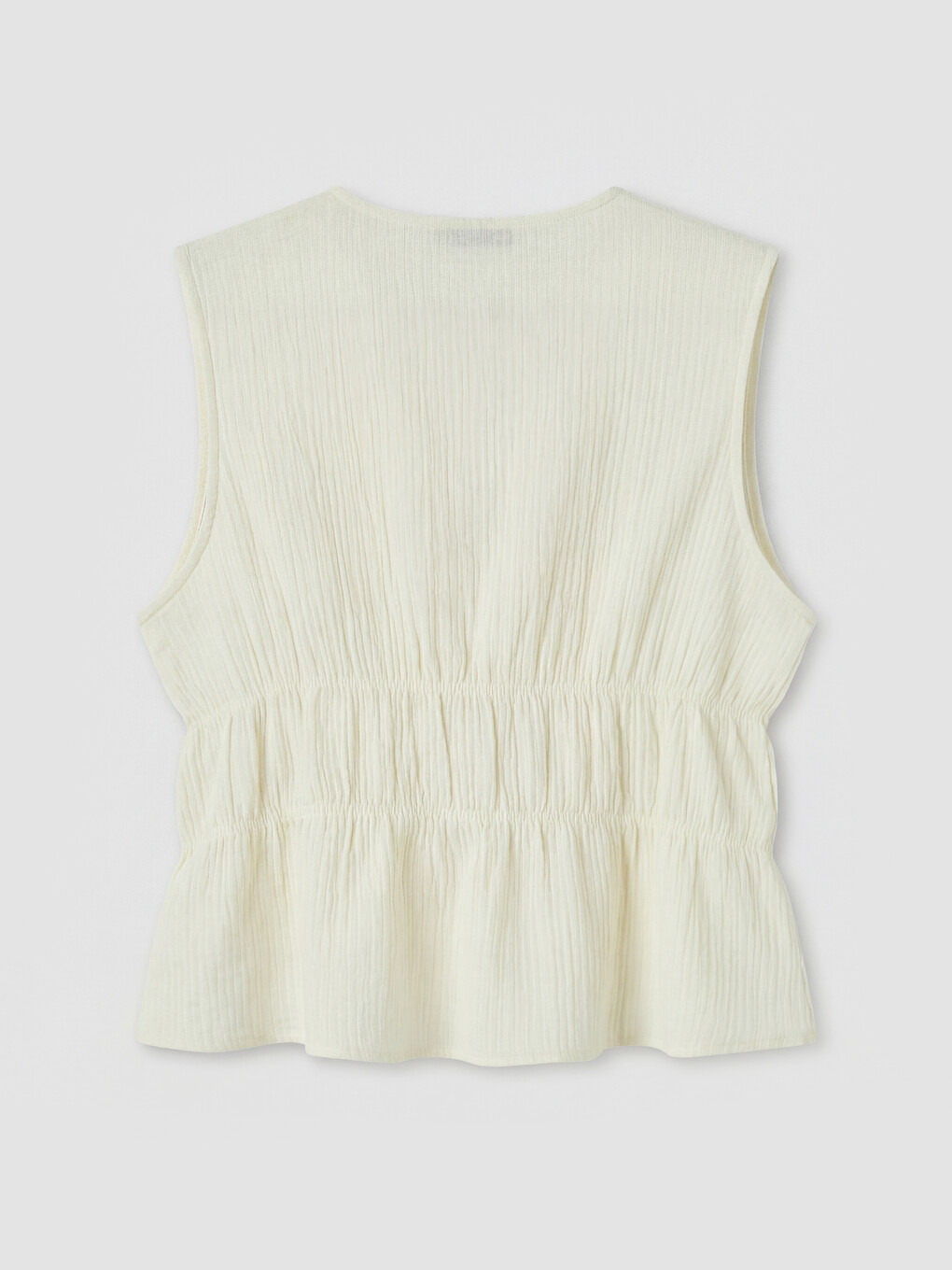 V Neck Tied Textured Blouse-5