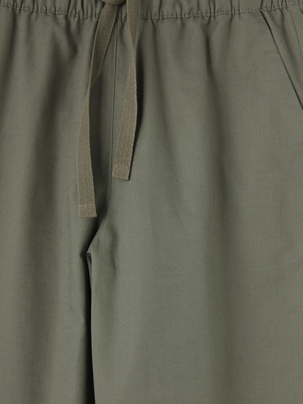 Pantalon Femme en Mélange de Lin à Taille Élastiquée-6