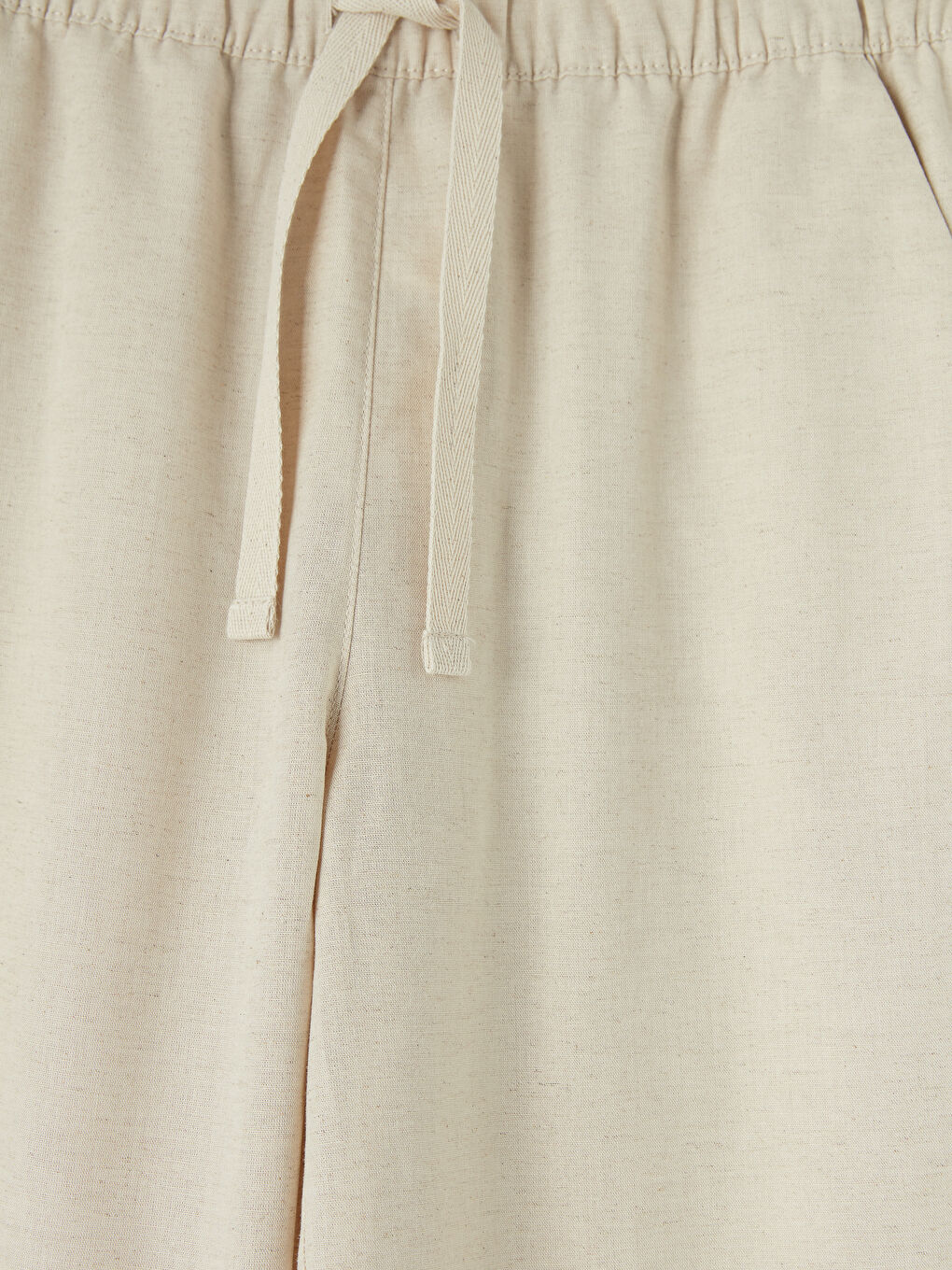 Παντελόνι από μείγμα λινού με ελαστική μέση για γυναίκες-6