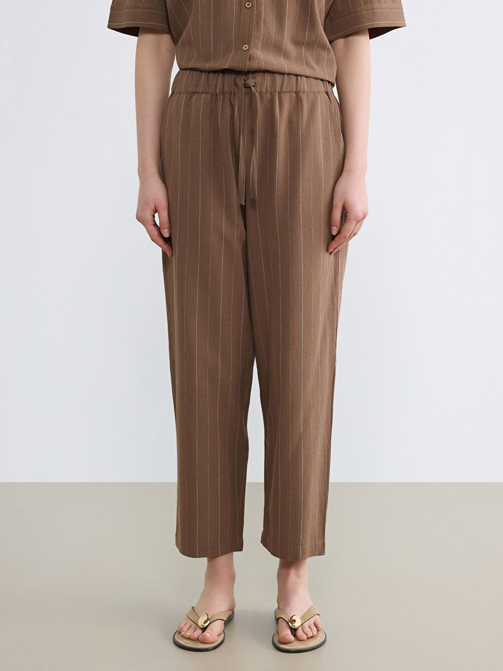 Woman BROWN Trousers-1