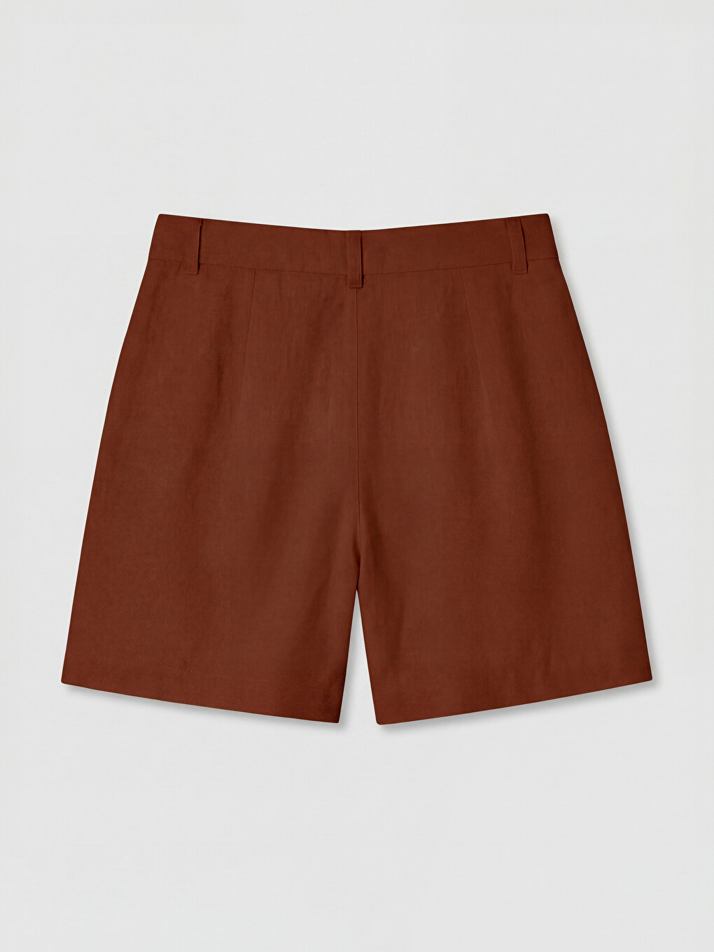 Pleated Linen Blend Women's Shorts-4