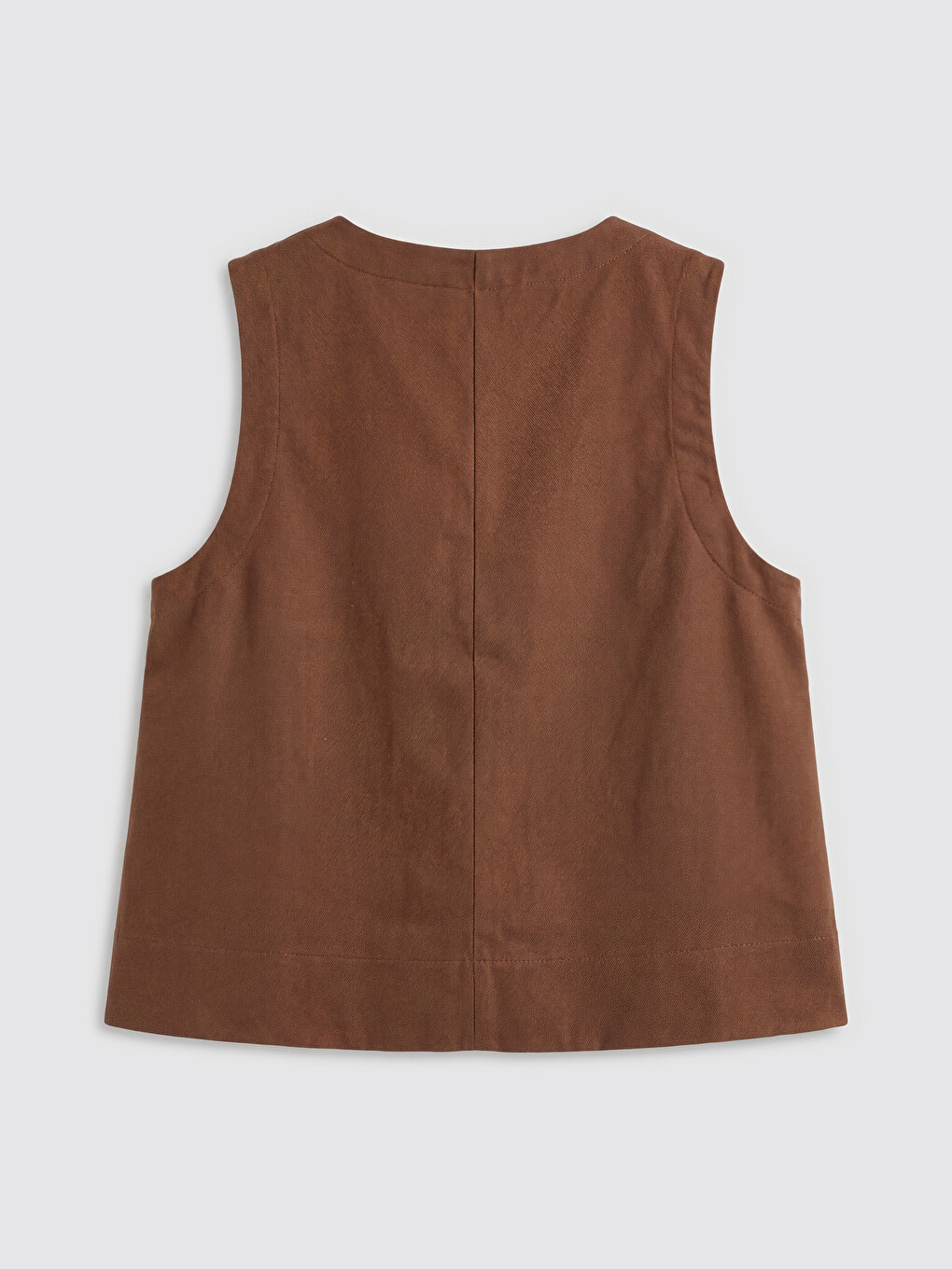 Crew Neck Linen Blend Blouse-4