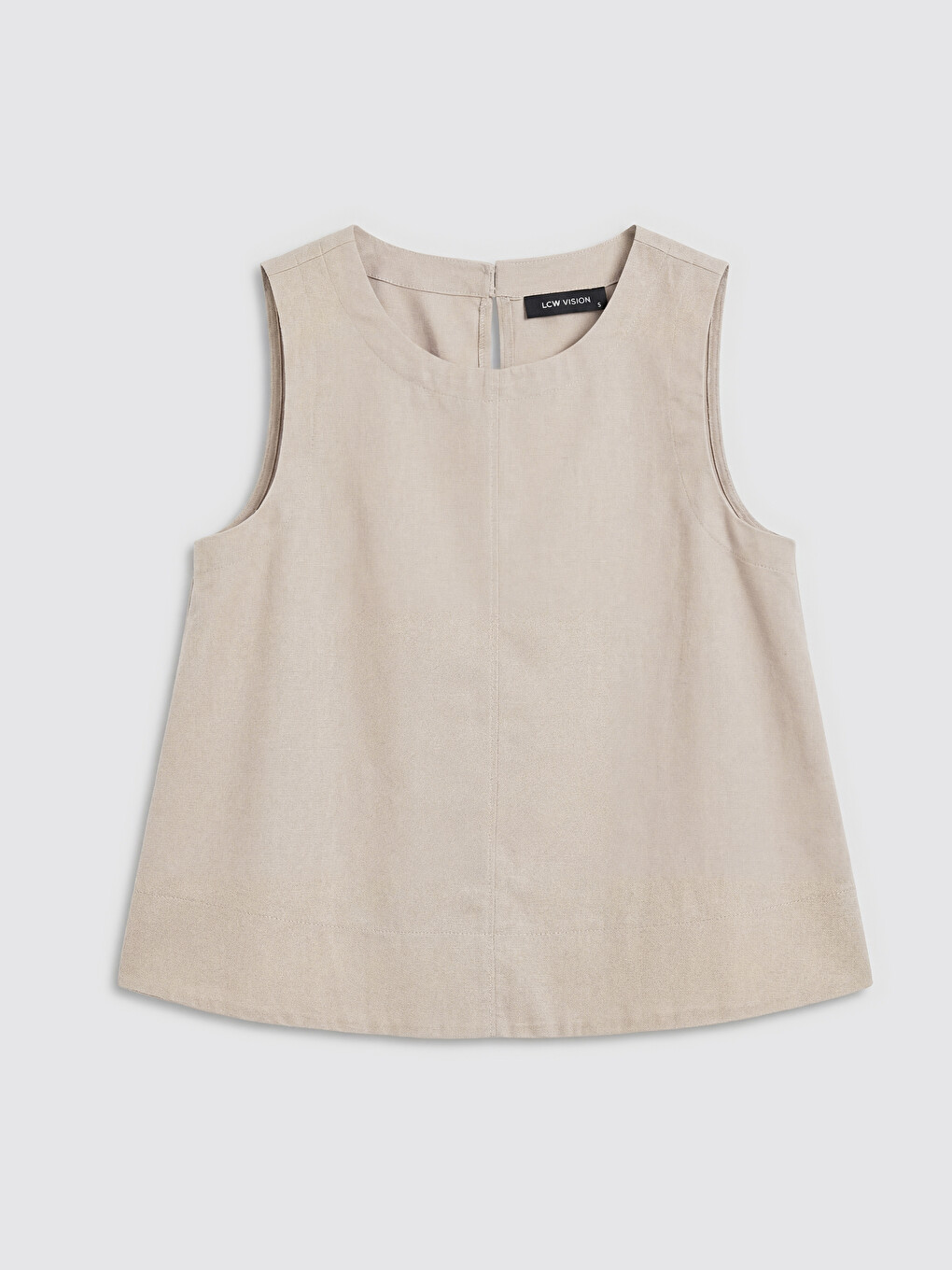 Crew Neck Linen Blend Blouse-4