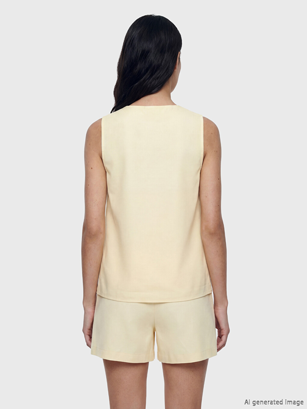 Crew Neck Linen Blend Blouse-3