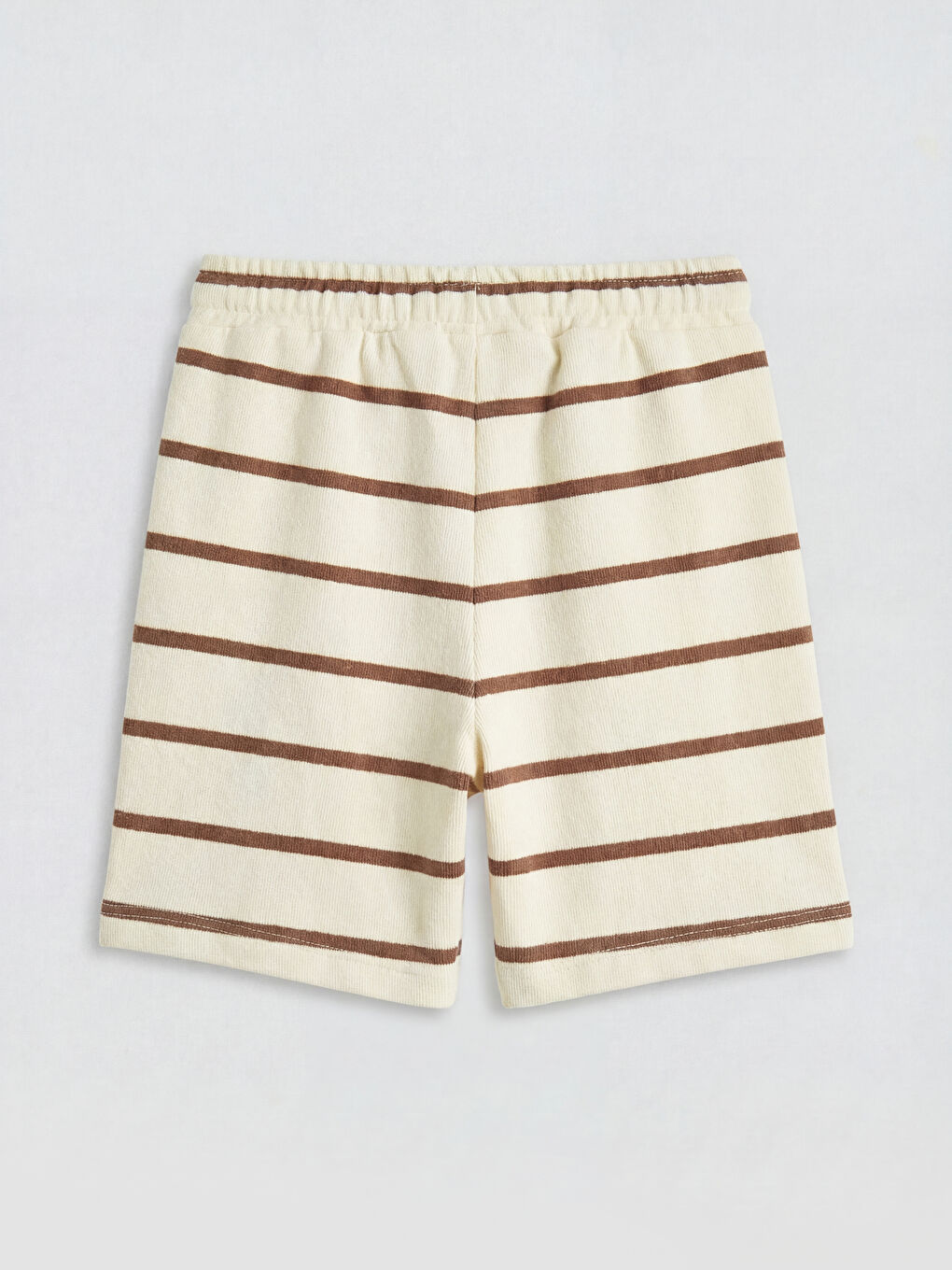 Kahverengi Çizgili Erkek Çocuk Şort-1