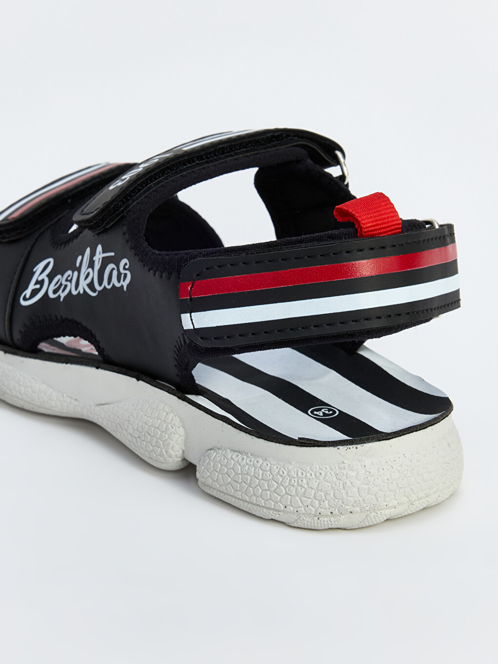 Siyah Beşiktaş Baskılı Erkek Çocuk Sandalet-1