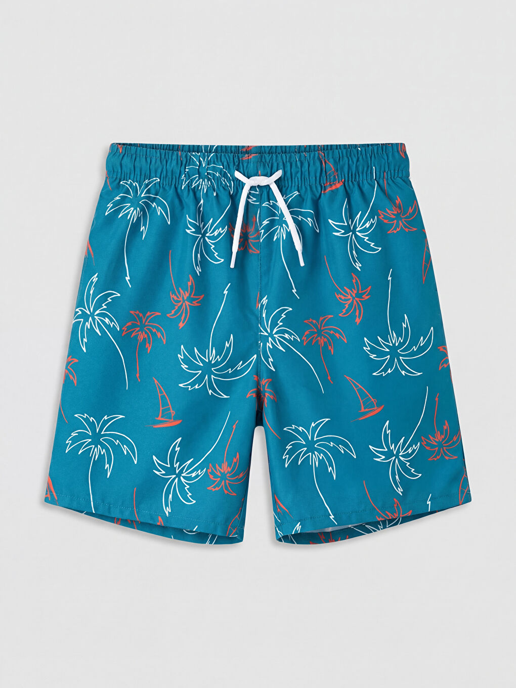 Beyaz Baskılı Erkek Çocuk Mayo Takımı-3