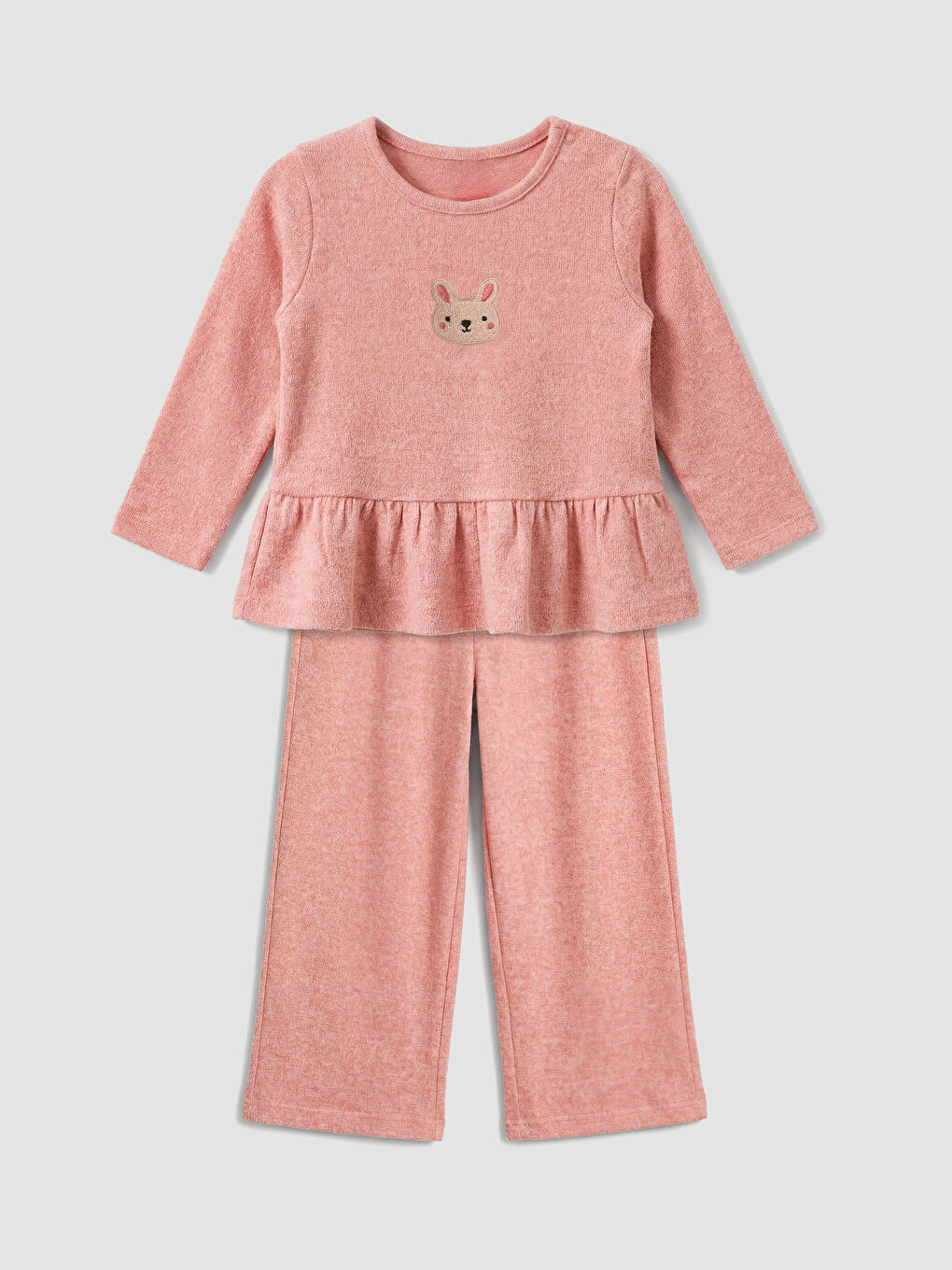 Nakışlı Kız Bebek Tişört ve Pantolon