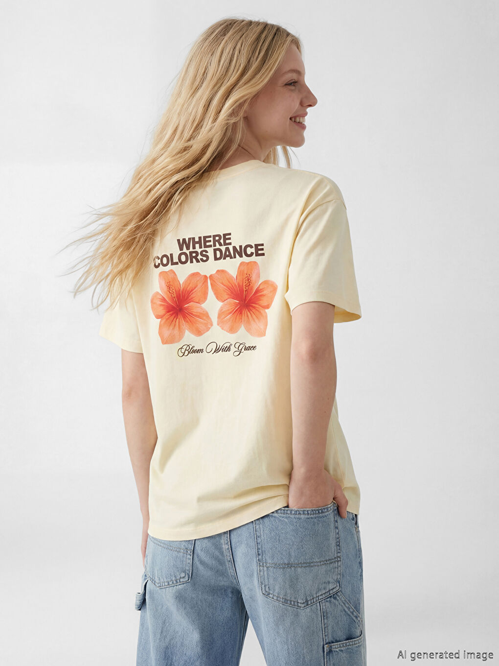 Crew Neck Printed Women's T-Shirt