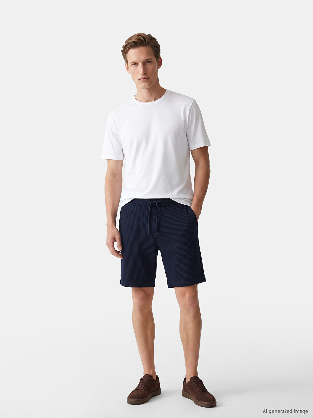 Lacivert Regular Fit Erkek Şort