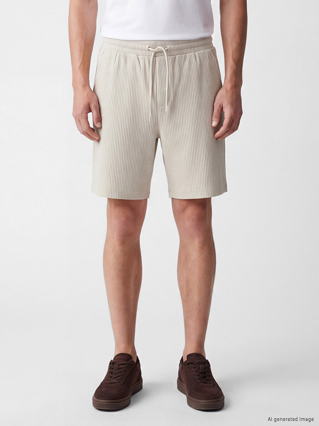 Bej Regular Fit Erkek Şort-1