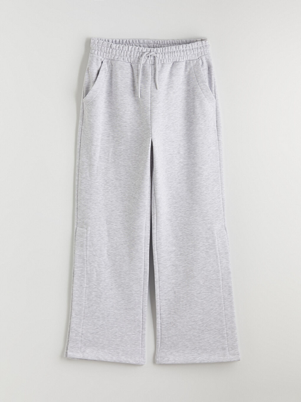 Gri Beli Lastikli Soft Touch Kadın Eşofman Altı