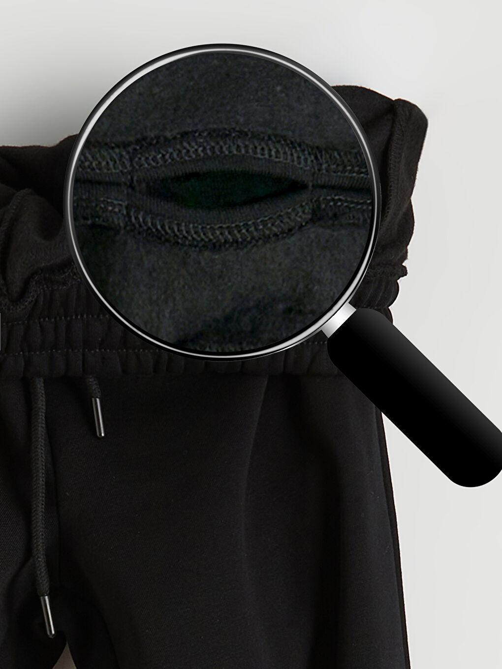 Siyah Beli Lastikli Soft Touch Kadın Eşofman Altı-4