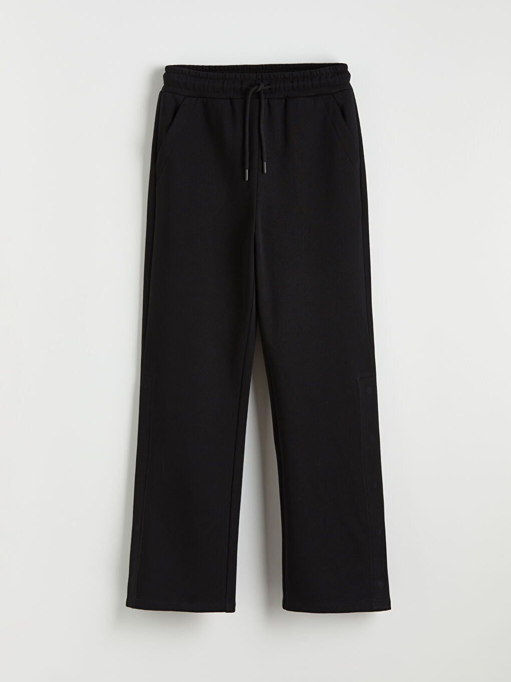 Siyah Beli Lastikli Soft Touch Kadın Eşofman Altı-1