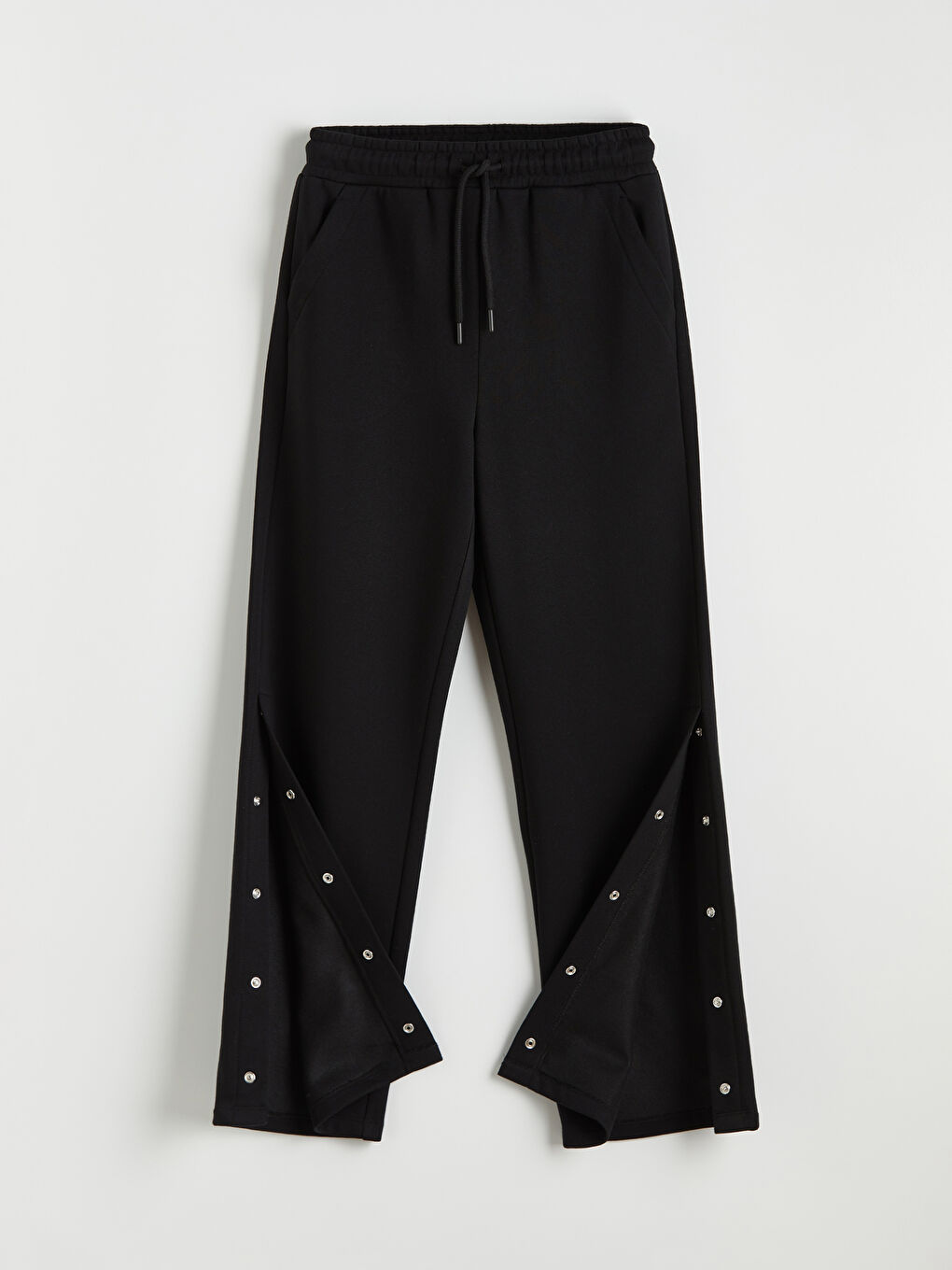 Siyah Beli Lastikli Soft Touch Kadın Eşofman Altı-2