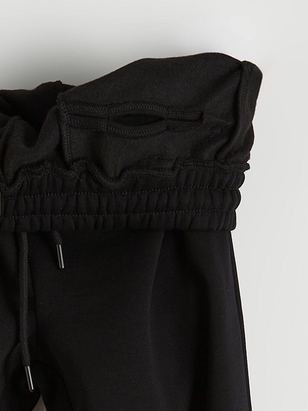 Siyah Beli Lastikli Soft Touch Kadın Eşofman Altı-3