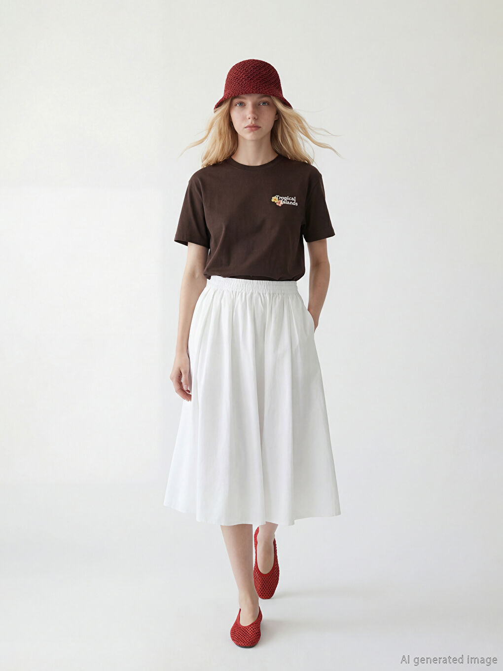 Woman BROWN T-Shirt-1